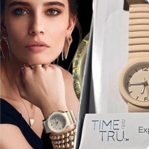 Time And Tru Pink Women’s Analog Watch With Adjustable Band Battery